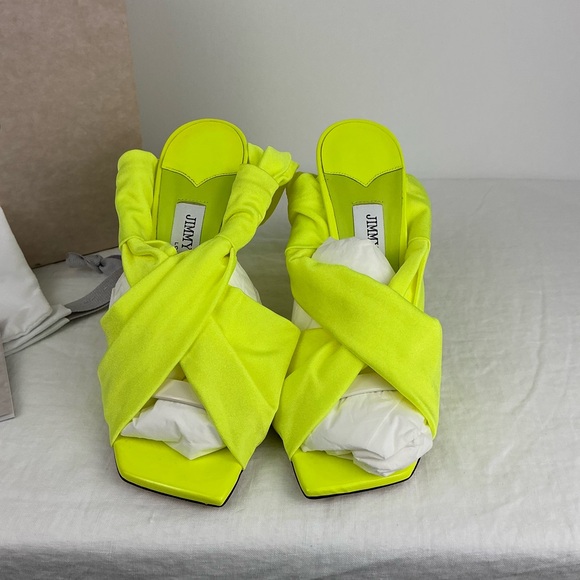 JIMMY CHOO NEOMA 110 NEON APPLE GREEN - 37 - Picture 12 of 14